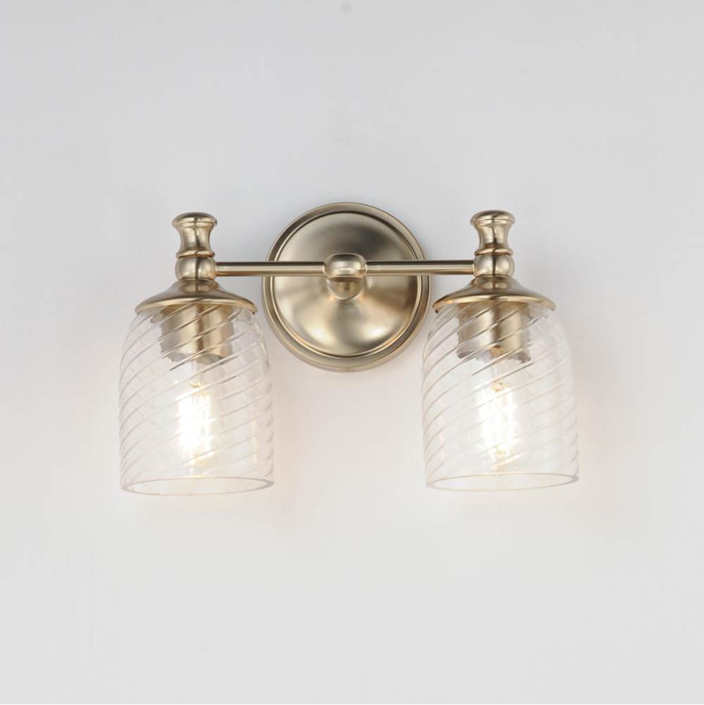 Maxim Lighting 21352CRSCH Satin Champagne Swirl 2-light Wall Sconce Image 3