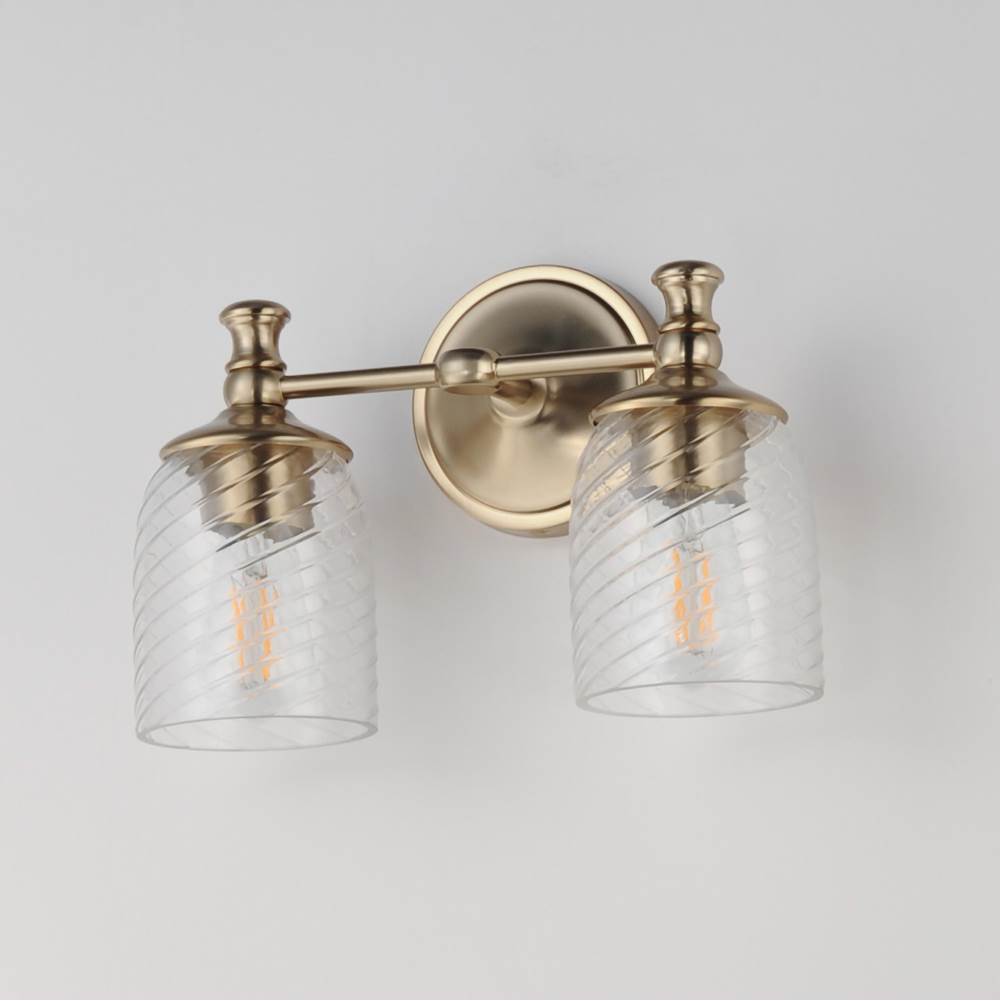 Maxim Lighting 21352CRSCH Satin Champagne Swirl 2-light Wall Sconce Image 2