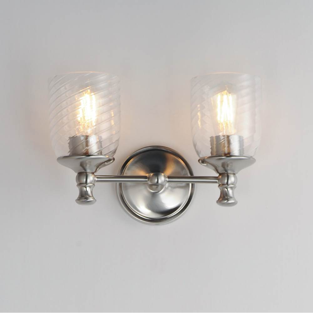 Maxim Lighting 21352CRSN Satin Nickel Swirl 2-light Wall Sconce Image 3