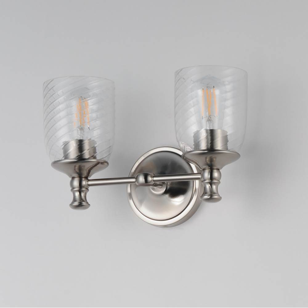 Maxim Lighting 21352CRSN Satin Nickel Swirl 2-light Wall Sconce Image 2