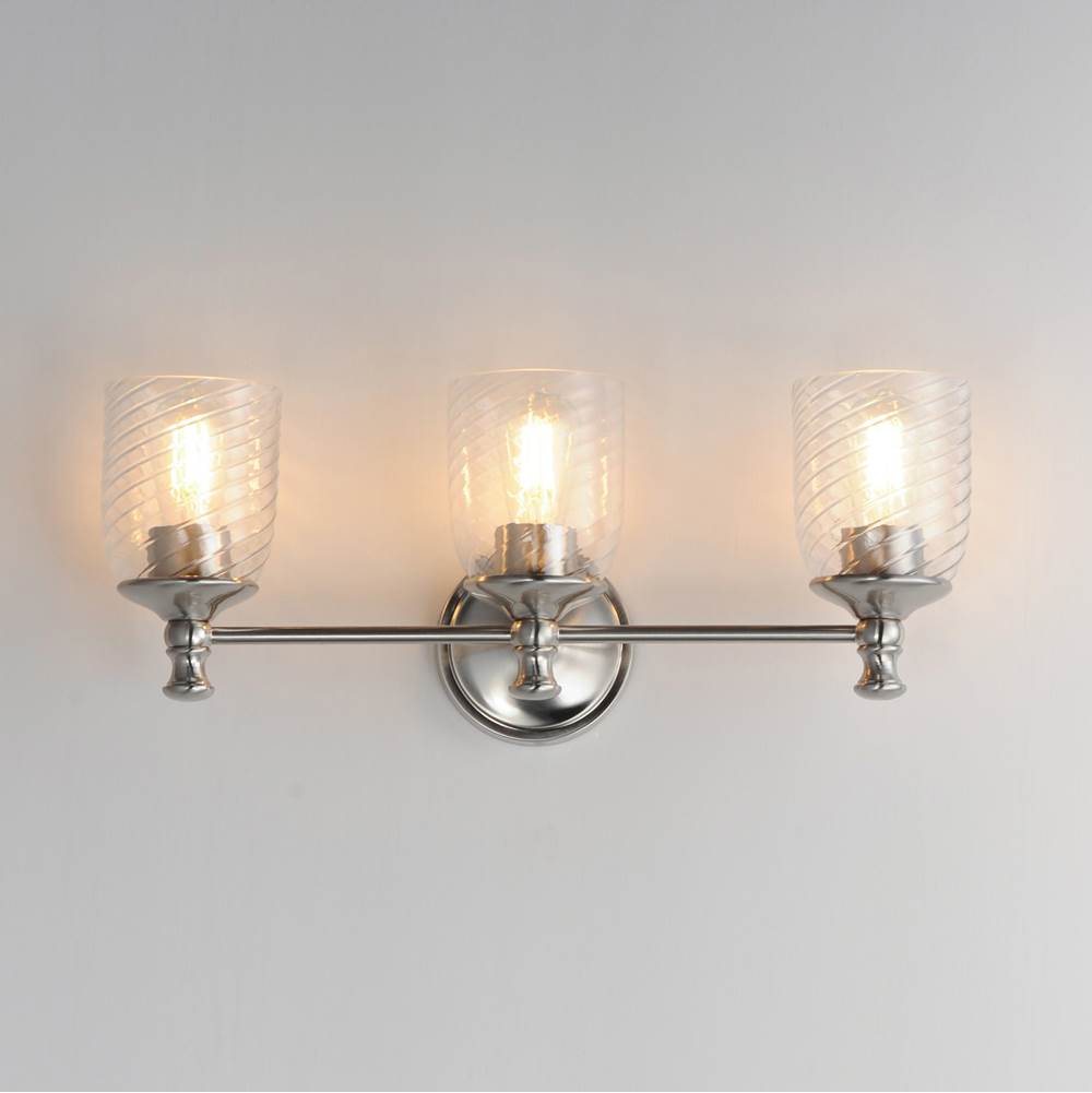 Maxim Lighting 21353CRSN Satin Nickel Swirl 3-light Bath Vanity Image 3