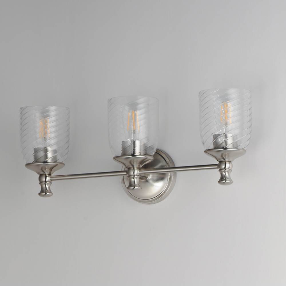 Maxim Lighting 21353CRSN Satin Nickel Swirl 3-light Bath Vanity Image 2