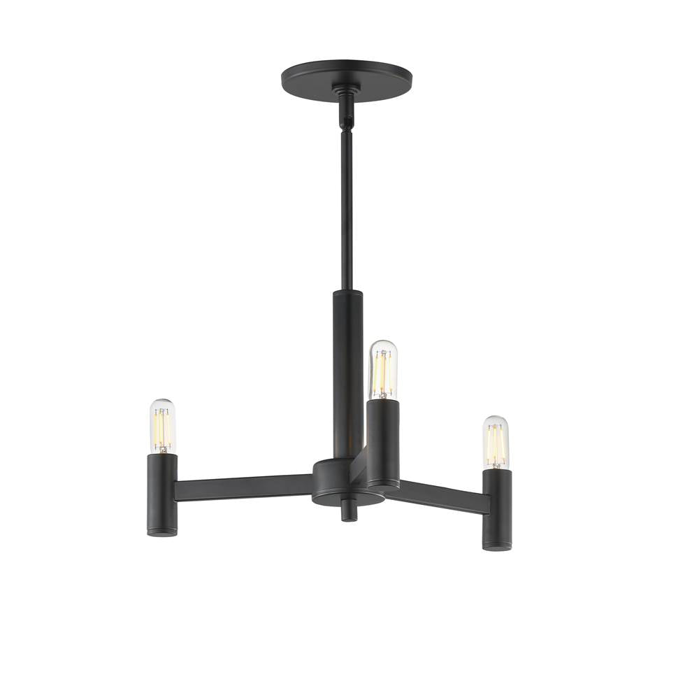 Maxim Lighting 21363BK Black Emana 3-light Chandelier Image 1