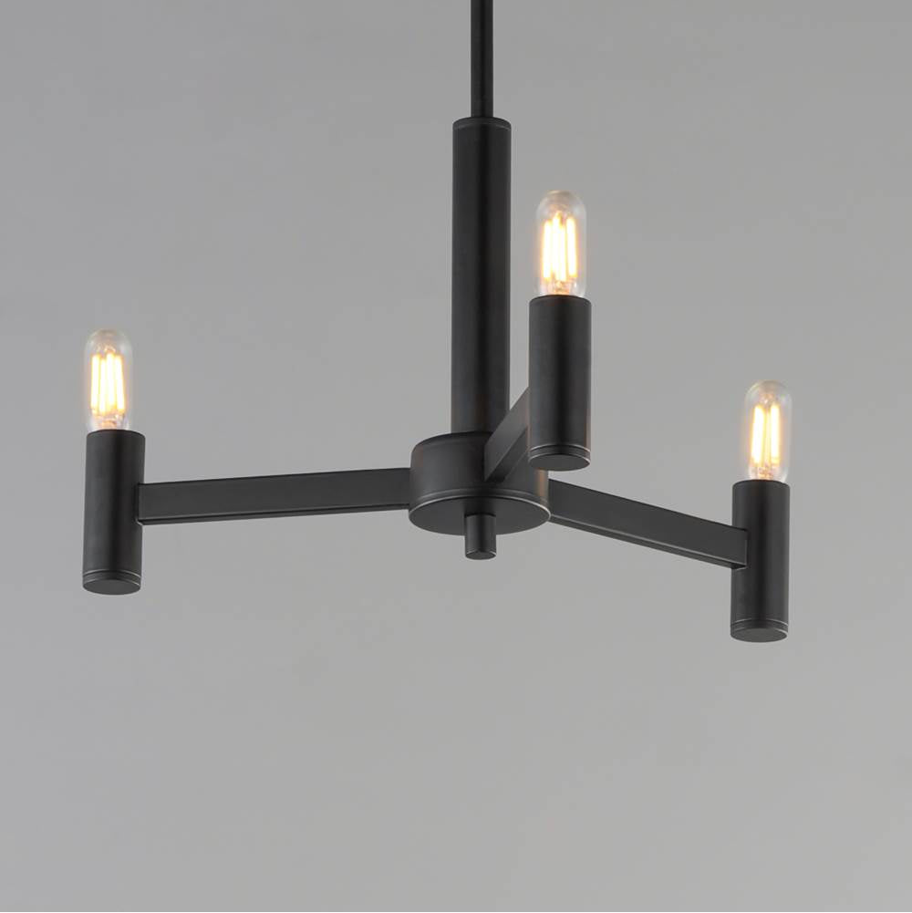 Maxim Lighting 21363BK Black Emana 3-light Chandelier Image 2