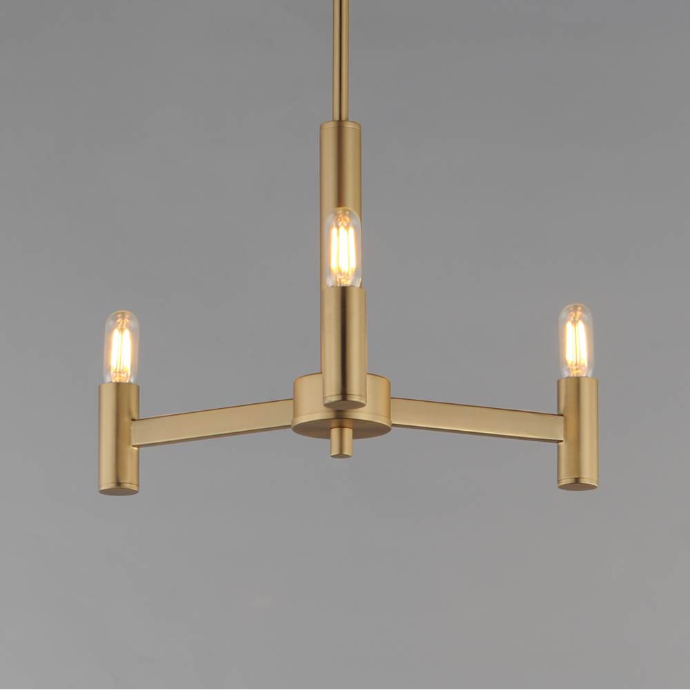 Maxim Lighting 21363NAB Natural Aged Brass Emana 3-light Chandelier Image 2