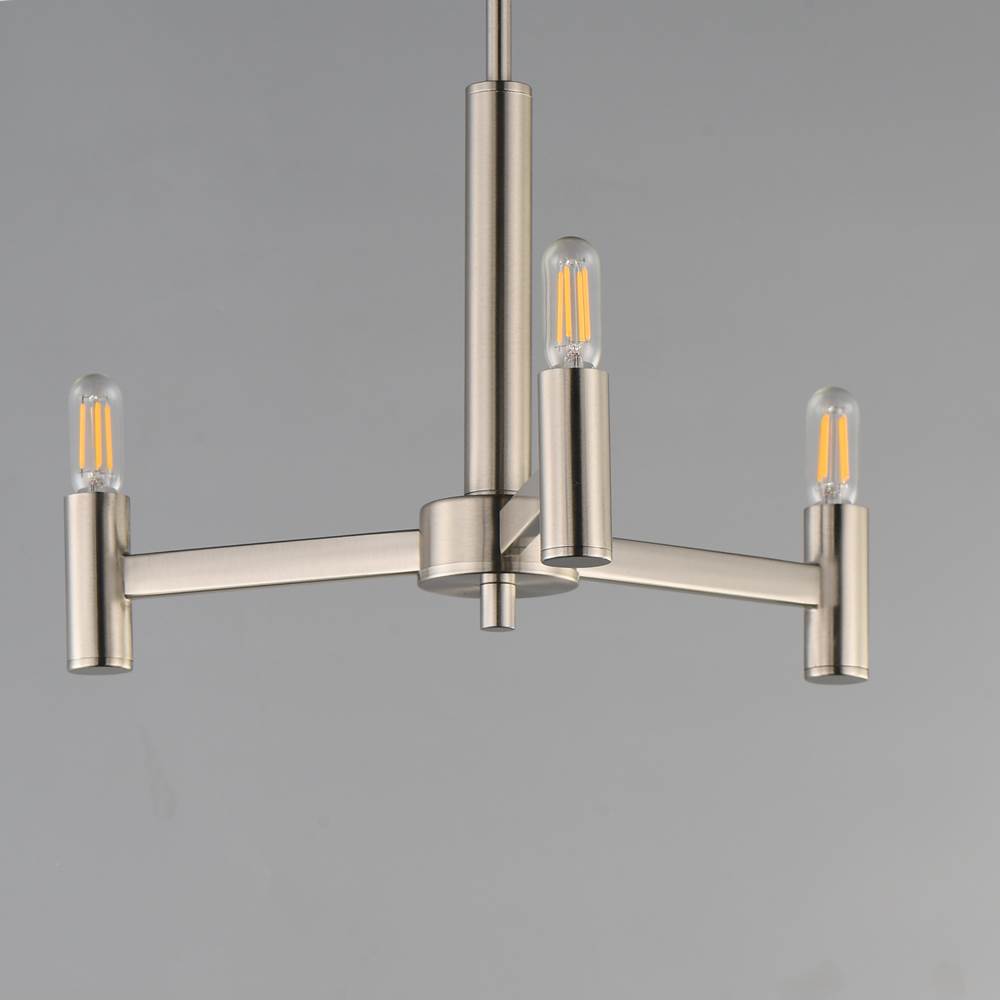 Maxim Lighting 21363SN Satin Nickel Emana 3-light Chandelier Image 2