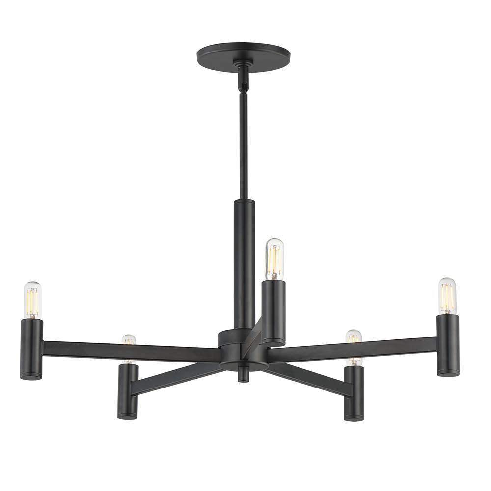 Maxim Lighting 21365BK Black Emana 5-light Chandelier Image 1