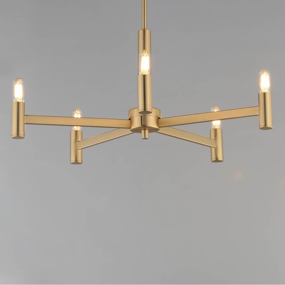 Maxim Lighting 21365NAB Natural Aged Brass Emana 5-light Chandelier Image 2