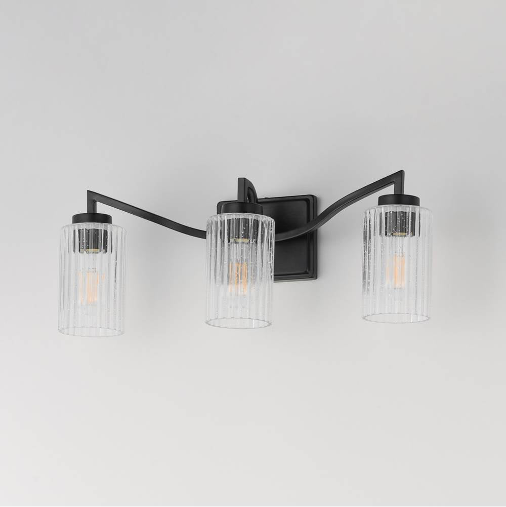 Maxim Lighting 21373CRBK Black Rigata 3-light Bath Vanity Image 2