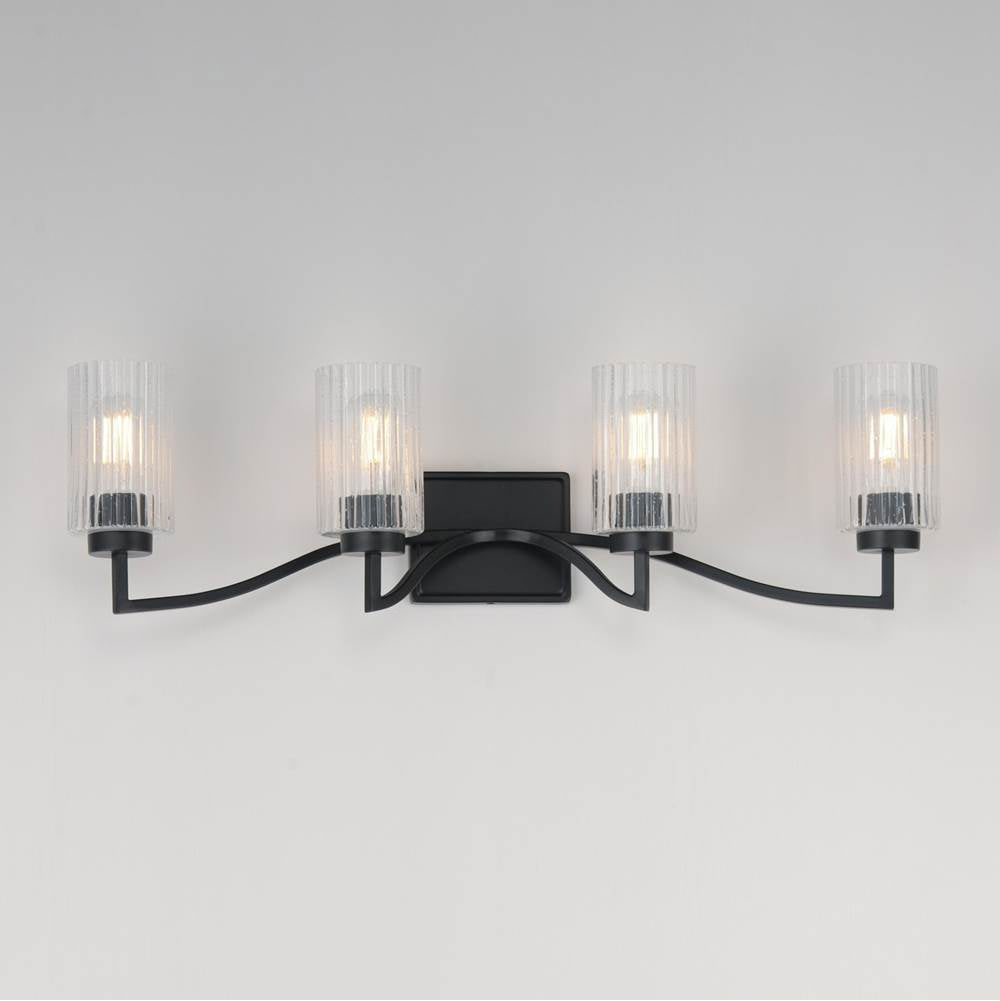 Maxim Lighting 21374CRBK Black Rigata 4-light Bath Vanity Image 3