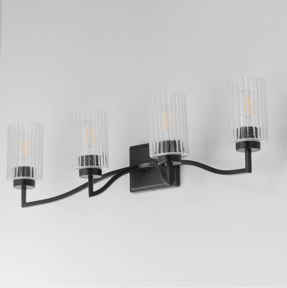 Maxim Lighting 21374CRBK Black Rigata 4-light Bath Vanity Image 2