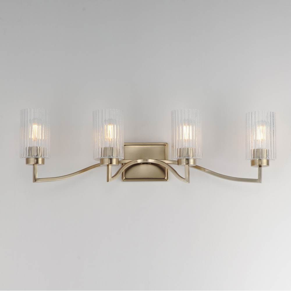 Maxim Lighting 21374CRSCH Satin Champagne Rigata 4-light Bath Vanity Image 3