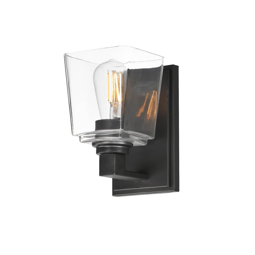 Maxim Lighting 21381CLBK Black Cubos 1-light Wall Sconce Image 1