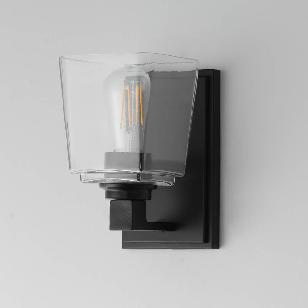 Maxim Lighting 21381CLBK Black Cubos 1-light Wall Sconce Image 2