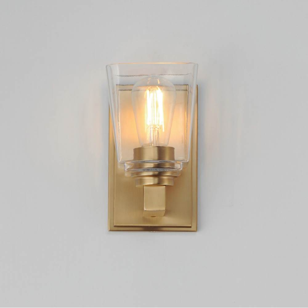 Maxim Lighting 21381CLNAB Natural Aged Brass Cubos 1-light Wall Sconce Image 3
