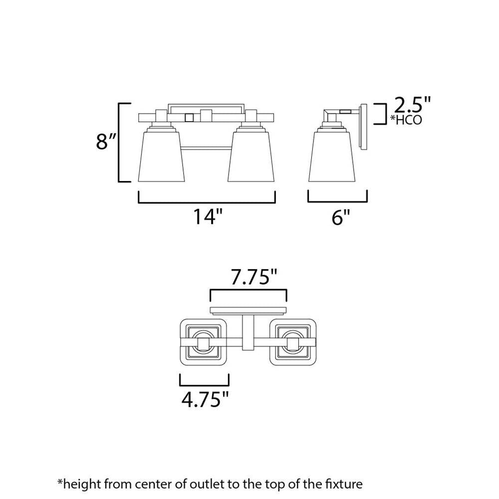 Maxim Lighting 21382CLSN Satin Nickel Cubos-bath Vanity Image 2
