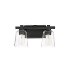 Maxim Lighting 21382CLBK Black Cubos 2-light Wall Sconce Image 1