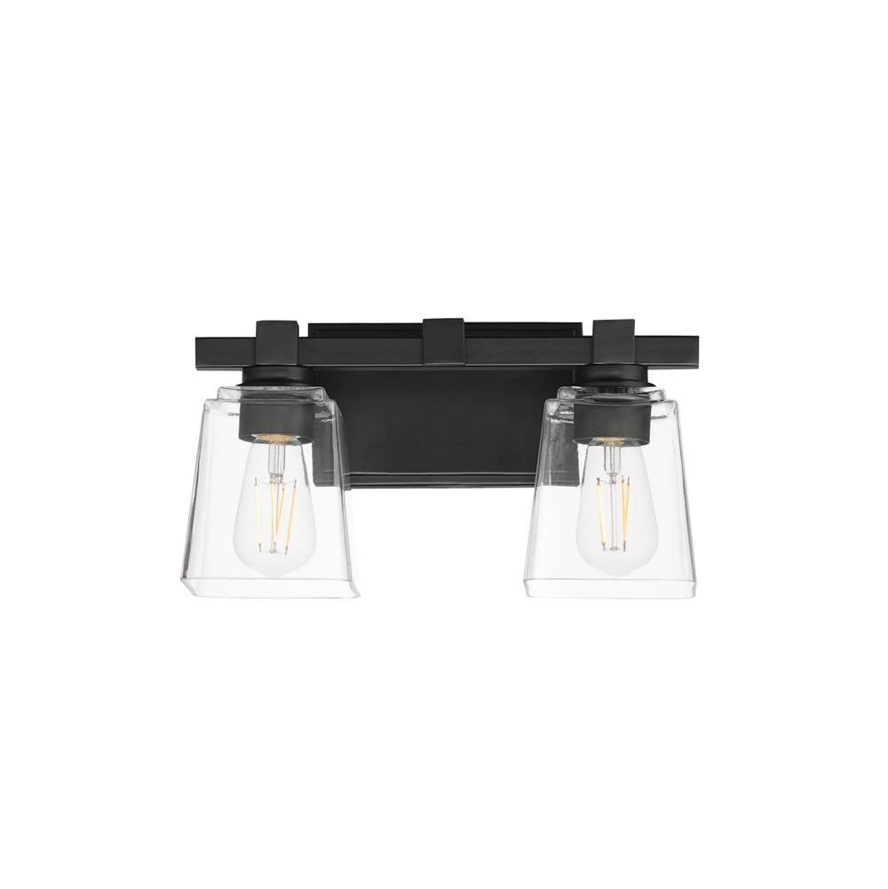 Maxim Lighting 21382CLBK Black Cubos 2-light Wall Sconce Image 1