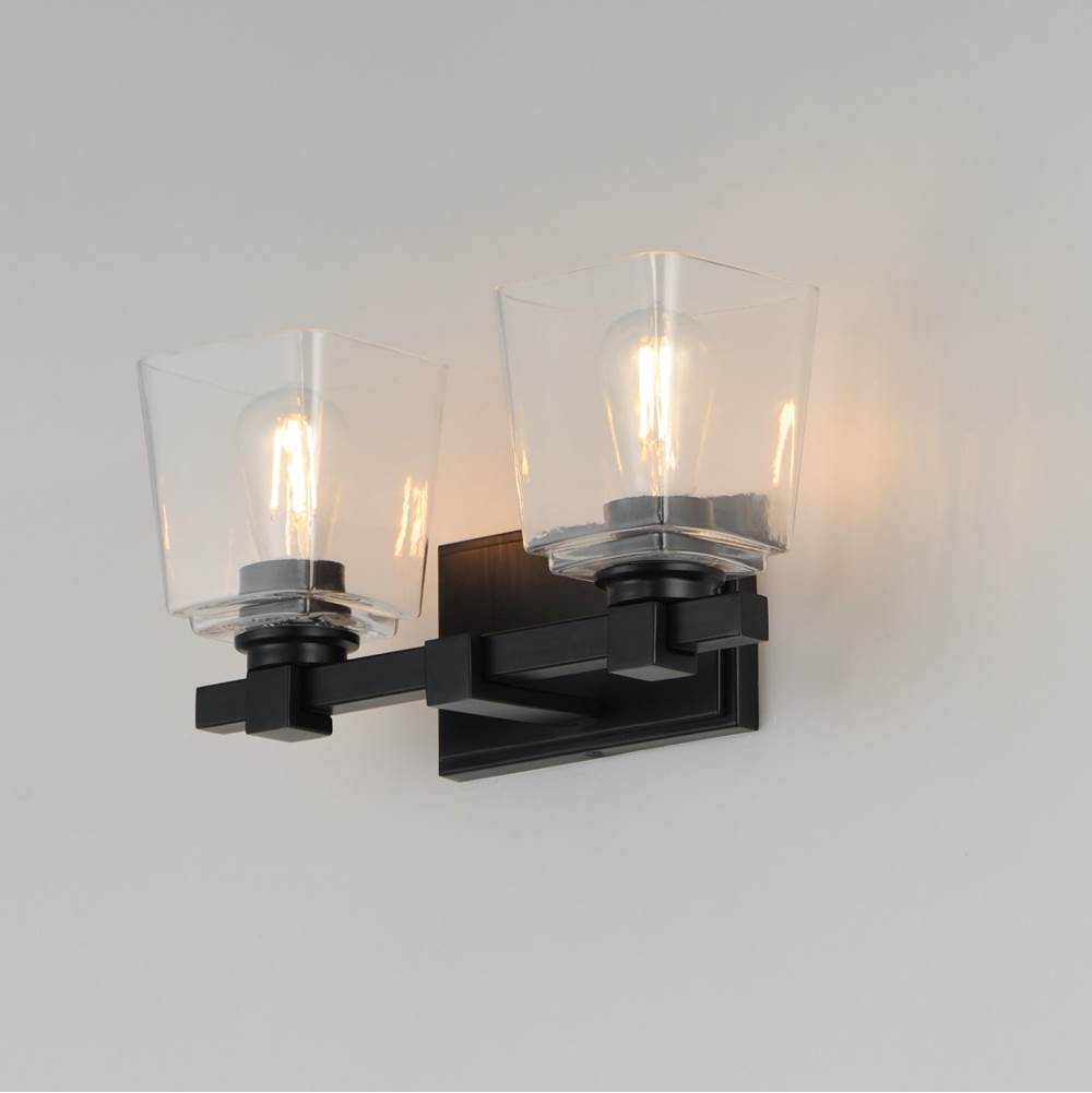 Maxim Lighting 21382CLBK Black Cubos 2-light Wall Sconce Image 2