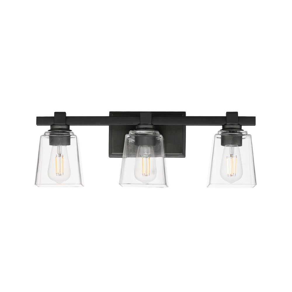 Maxim Lighting 21383CLBK Black Cubos 3-light Bath Vanity Image 1