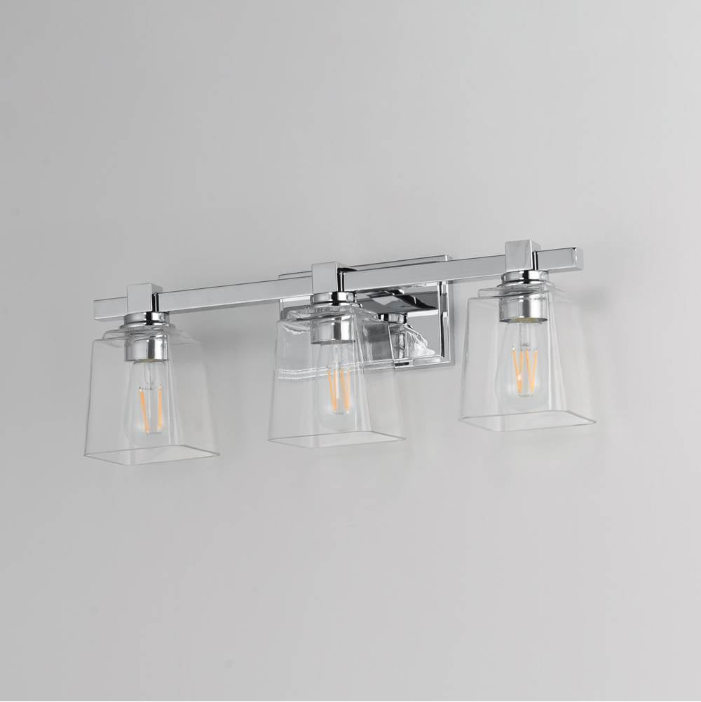 Maxim Lighting 21383CLPC Polished Chrome Cubos 3-light Bath Vanity Image 2