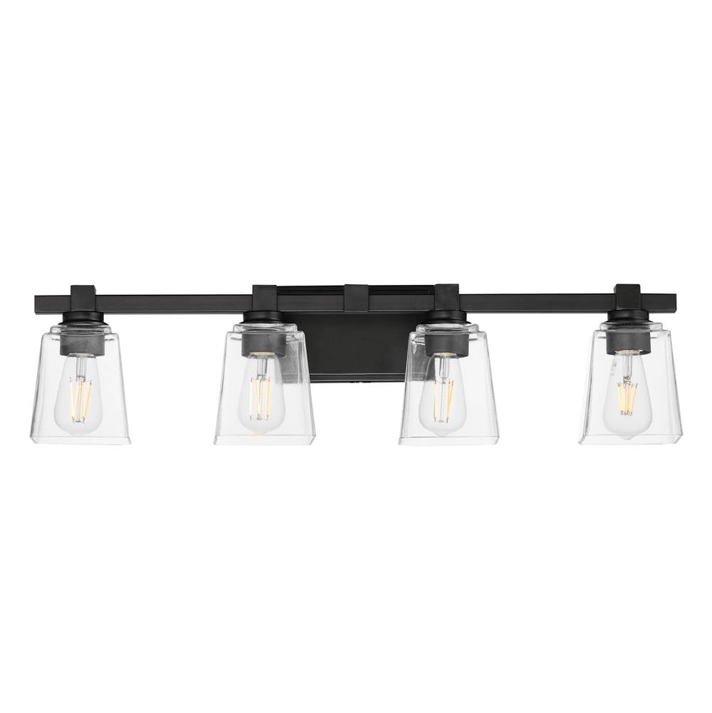 Maxim Lighting 21384CLBK Black Cubos 4-light Bath Vanity Image 1
