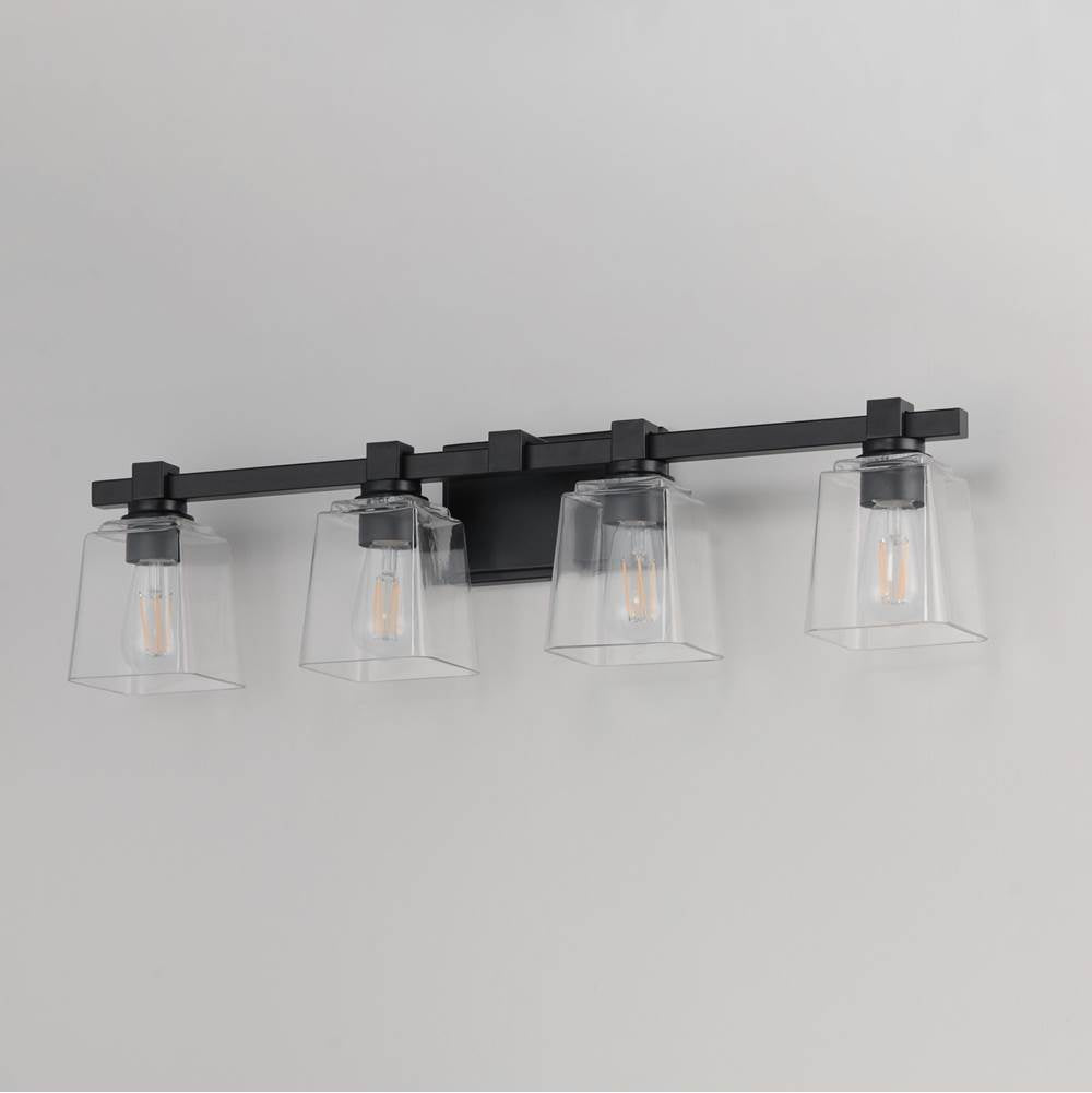 Maxim Lighting 21384CLBK Black Cubos 4-light Bath Vanity Image 2