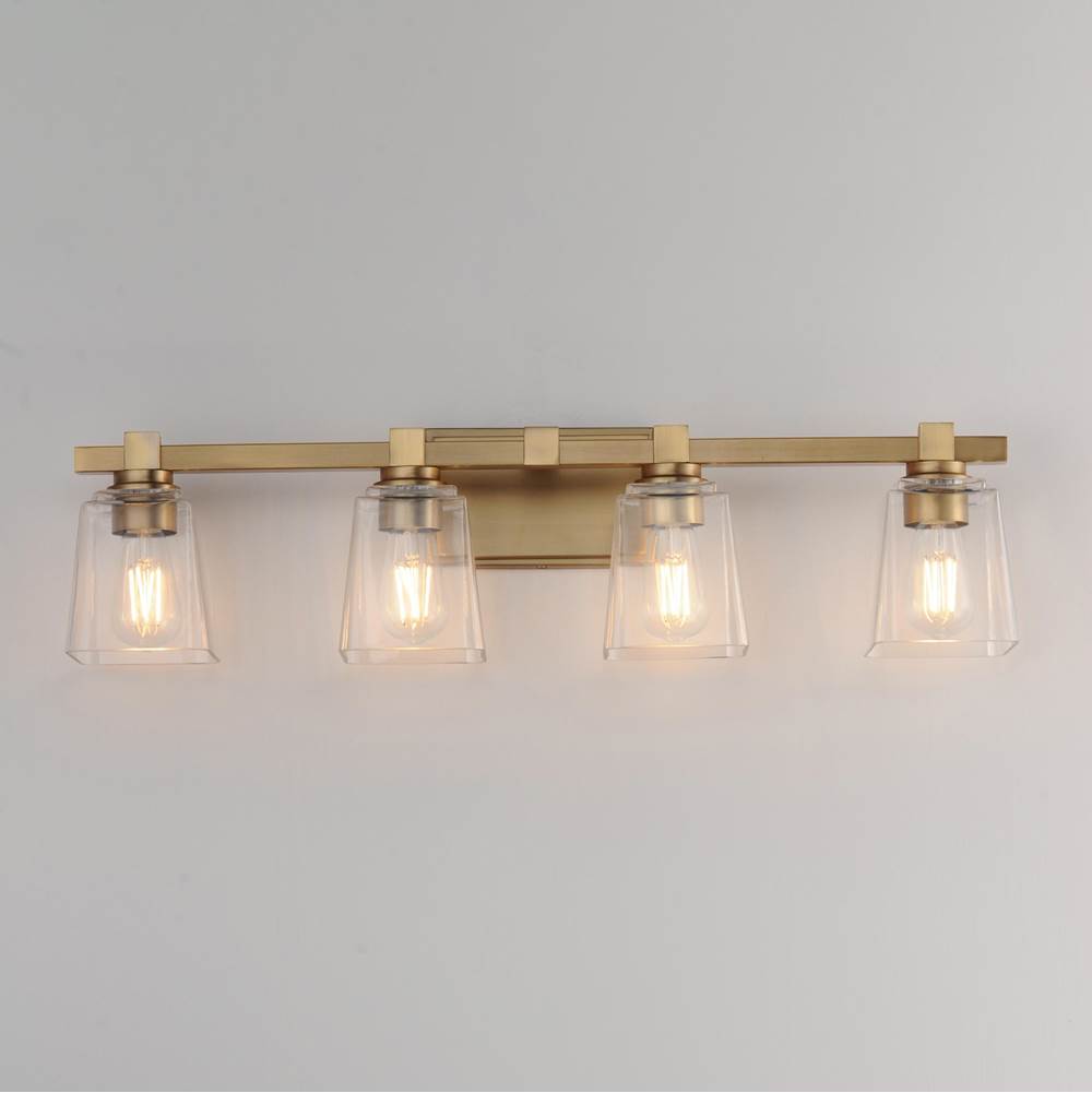 Maxim Lighting 21384CLNAB Natural Aged Brass Cubos 4-light Bath Vanity Image 3