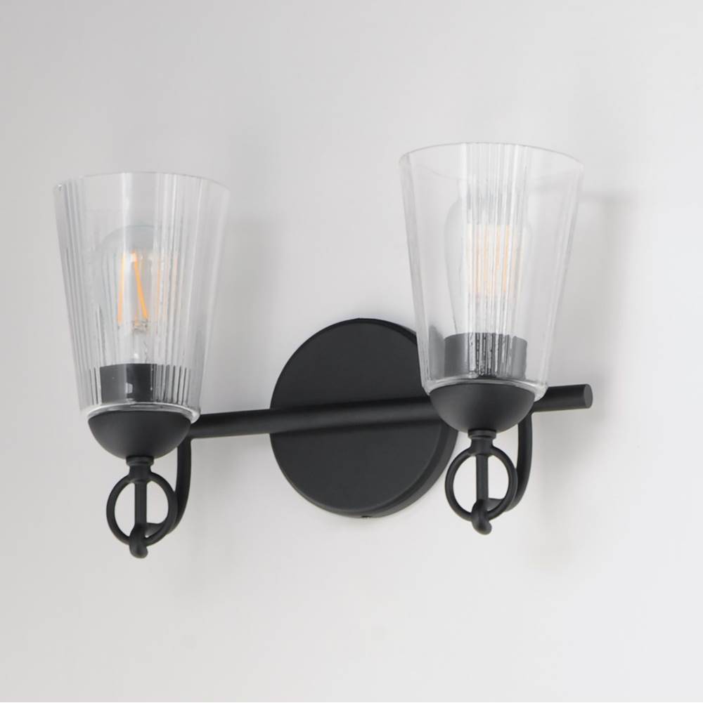 Maxim Lighting 21392CLBK Black Jackson Hole 2-light Wall Sconce Image 2
