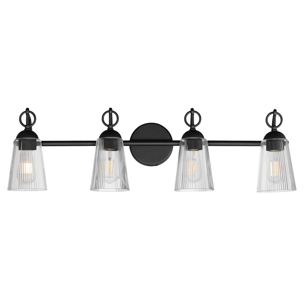 Maxim Lighting 21394CLBK Black Jackson Hole 4-light Bath Vanity Image 1