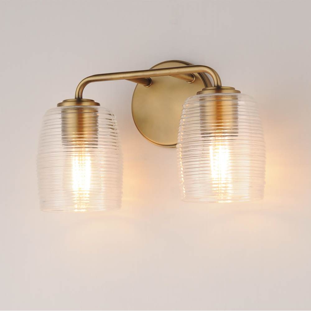 Maxim Lighting 21412CRNAB Natural Aged Brass Honey 2-light Sconce Image 2