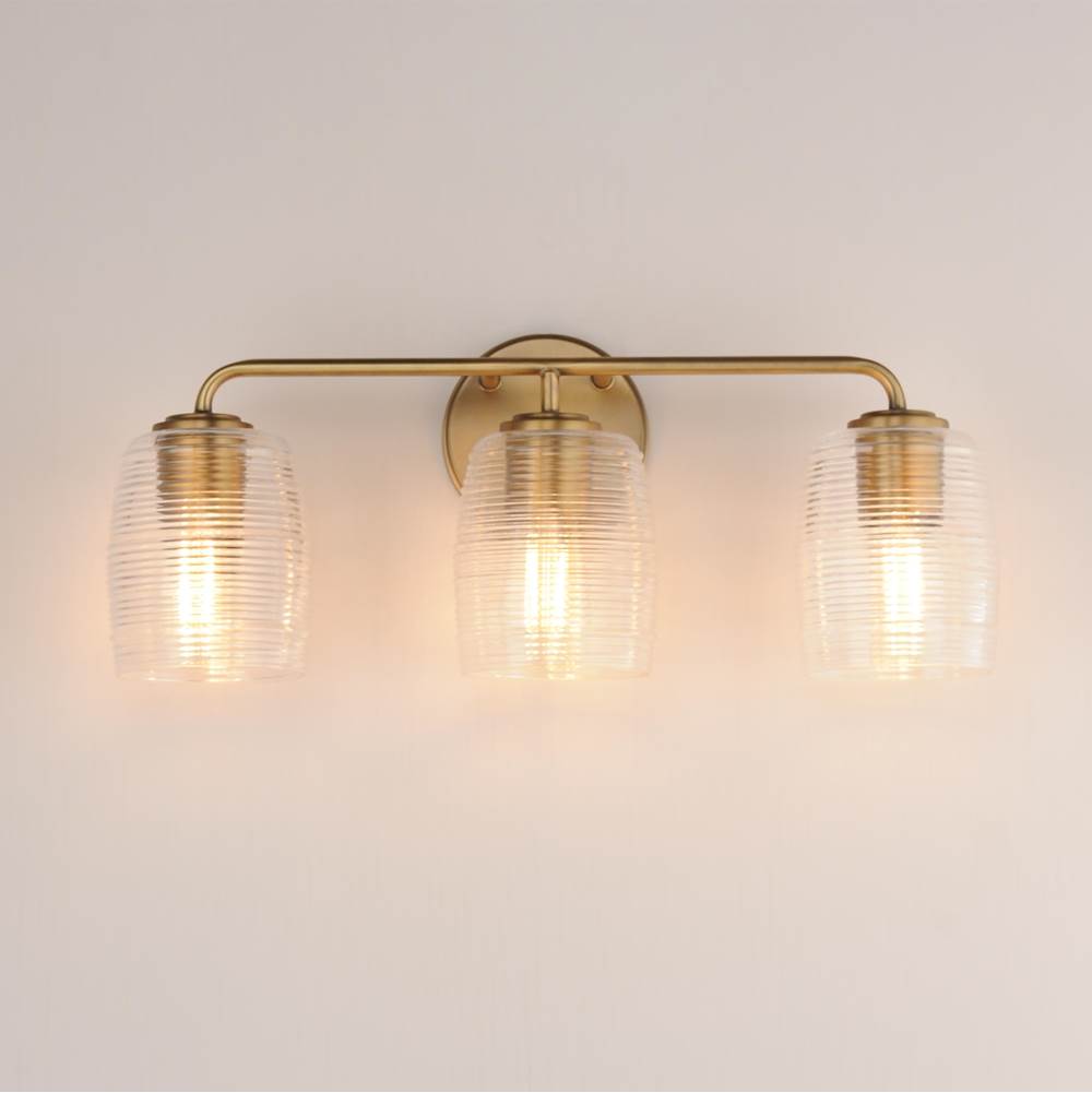 Maxim Lighting 21413CRNAB Natural Aged Brass Honey 3-light Bath Vanity Image 3