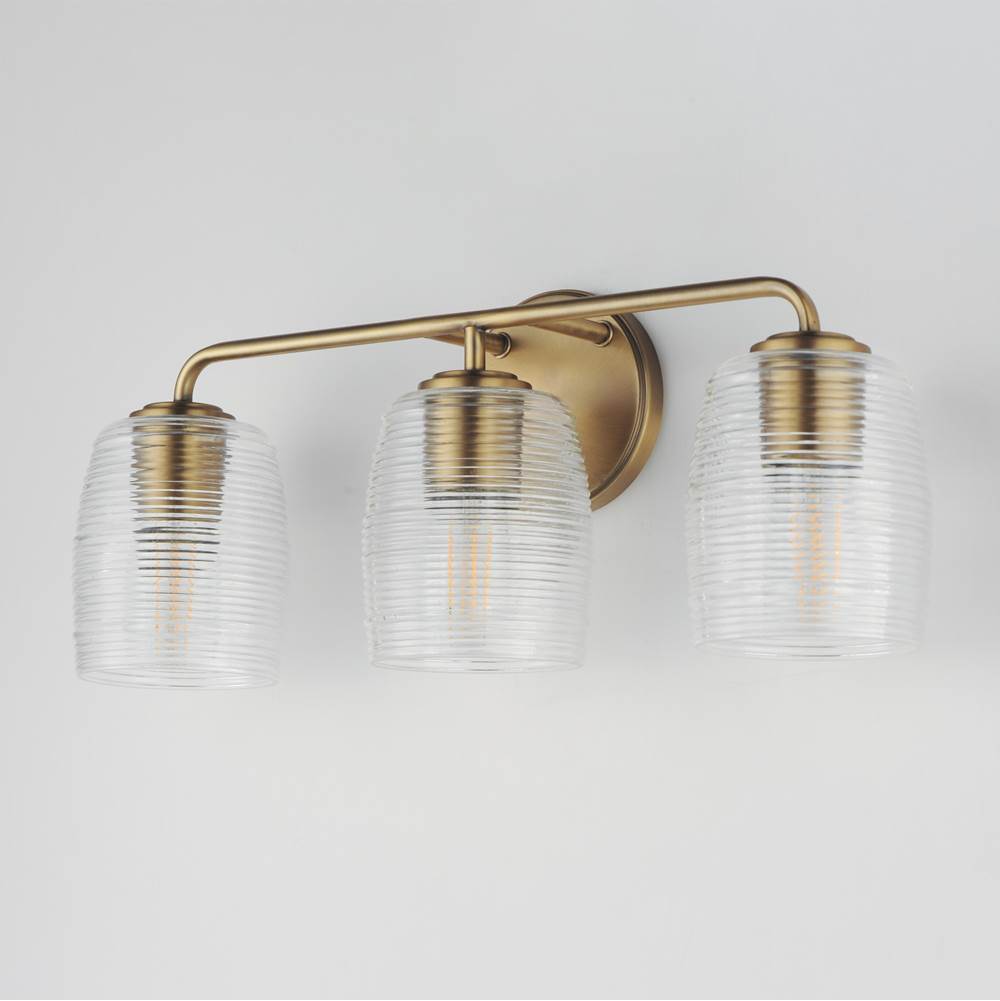 Maxim Lighting 21413CRNAB Natural Aged Brass Honey 3-light Bath Vanity Image 2
