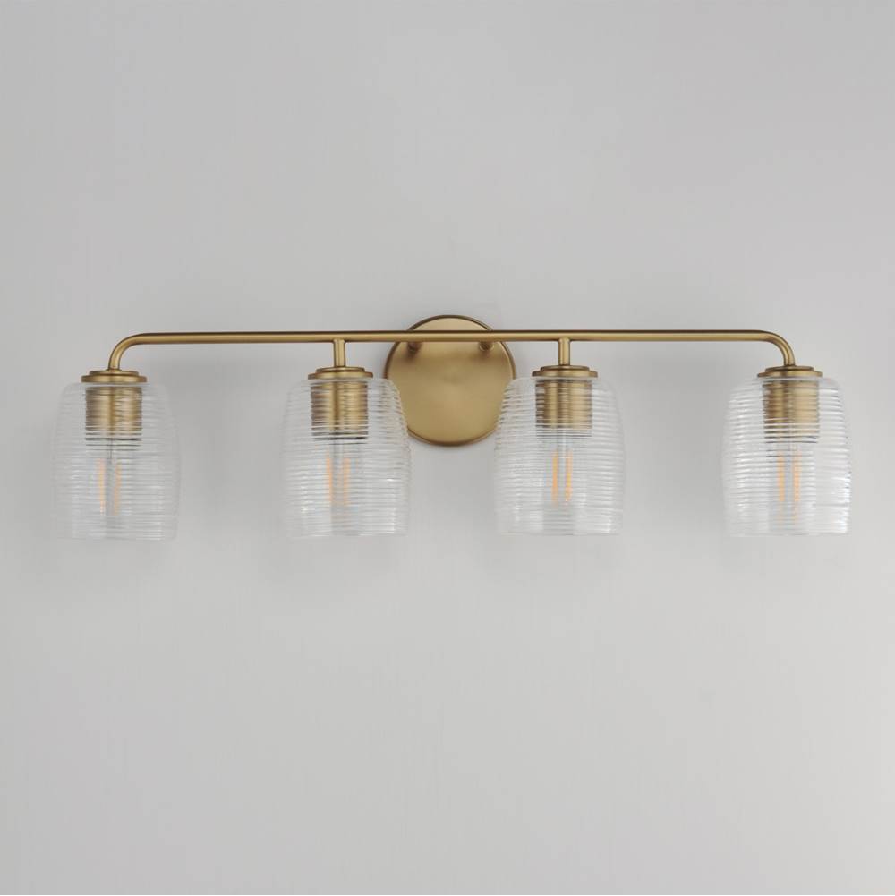 Maxim Lighting 21414CRNAB Natural Aged Brass Honey 4-light Bath Vanity Image 3