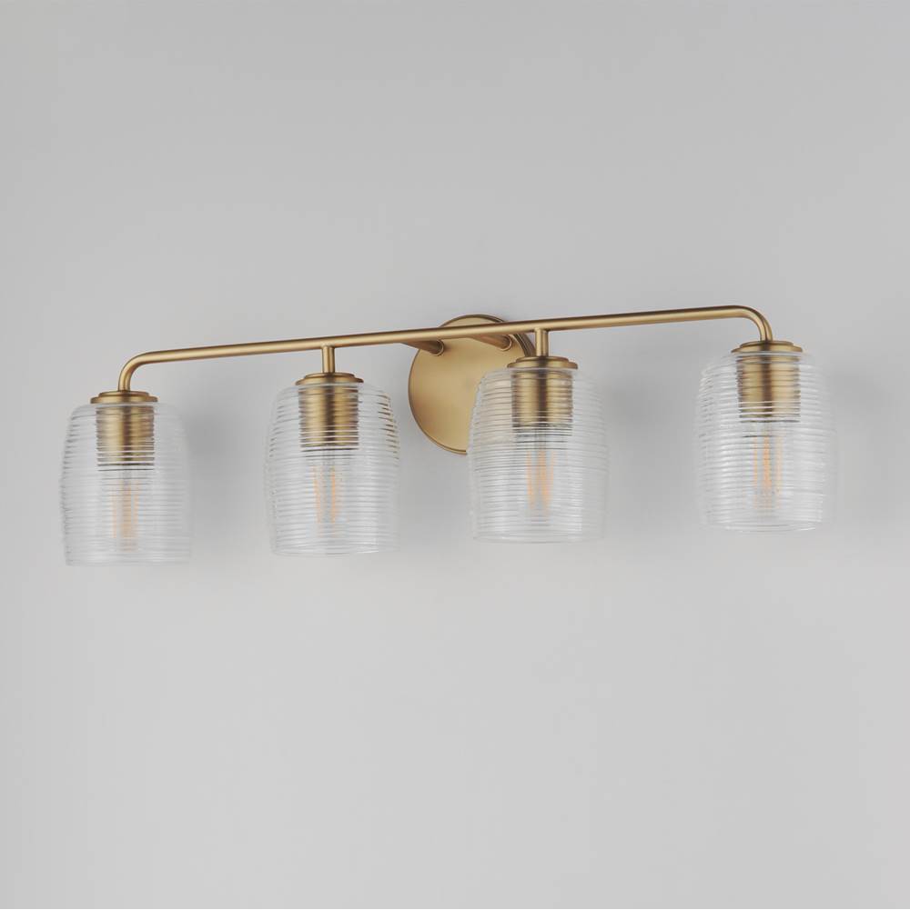 Maxim Lighting 21414CRNAB Natural Aged Brass Honey 4-light Bath Vanity Image 2