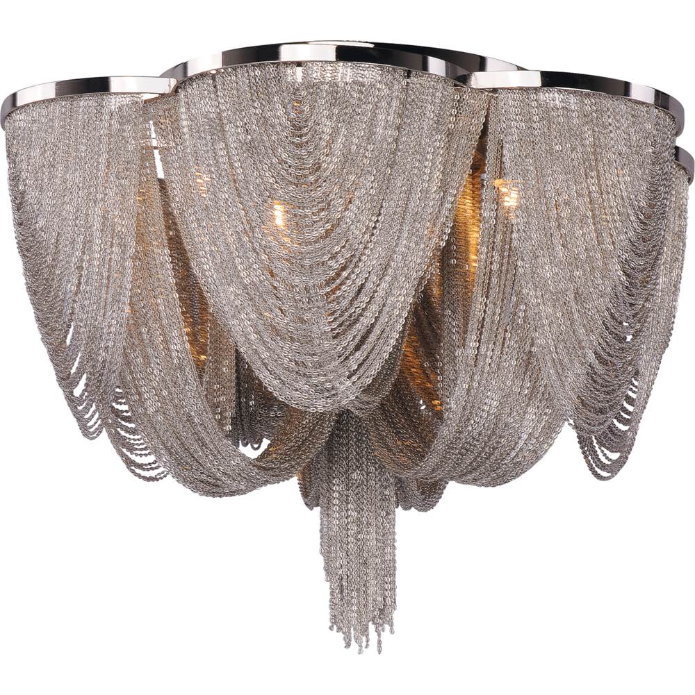 Maxim Lighting 21460NKPN Polished Nickel Chantilly 6-light Flush Mount Image 1