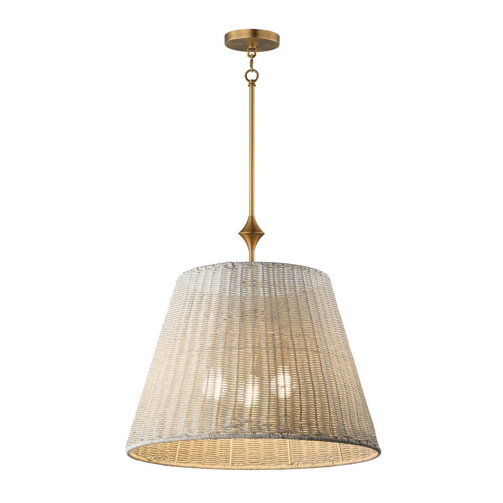 Maxim Lighting 21488WWTNAB Natural Aged Brass Baja 24'' Single Pendant Image 1