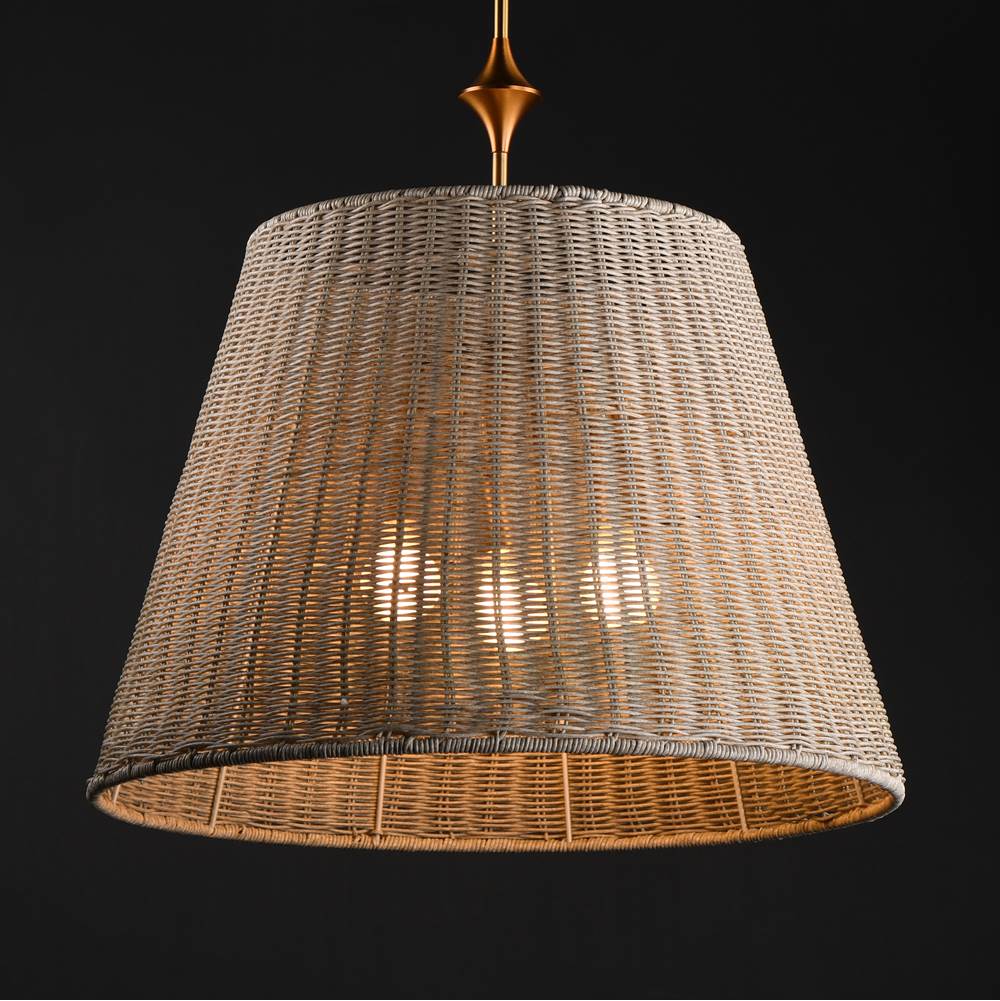 Maxim Lighting 21488WWTNAB Natural Aged Brass Baja 24'' Single Pendant Image 2