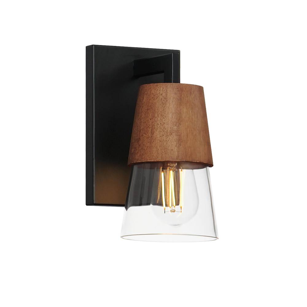 Maxim Lighting 21621CLWNBK Walnut,Black Carpenter 1-light Bath Vanity Image 1