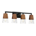 Maxim Lighting 21624CLWNBK Walnut,Black Carpenter 4-light Bath Vanity Image 1