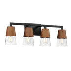 Maxim Lighting 21624CLWNBK Walnut,Black Carpenter 4-light Bath Vanity Image 1