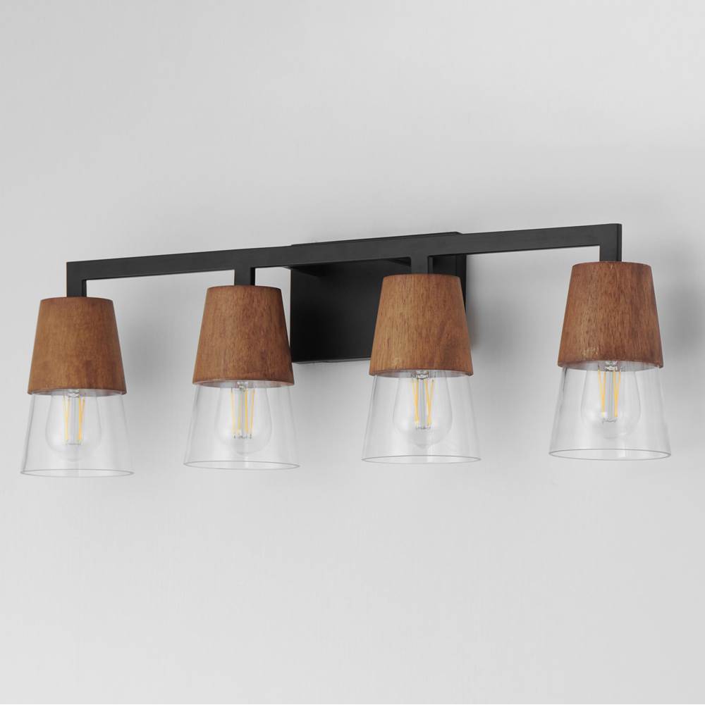 Maxim Lighting 21624CLWNBK Walnut,Black Carpenter 4-light Bath Vanity Image 3