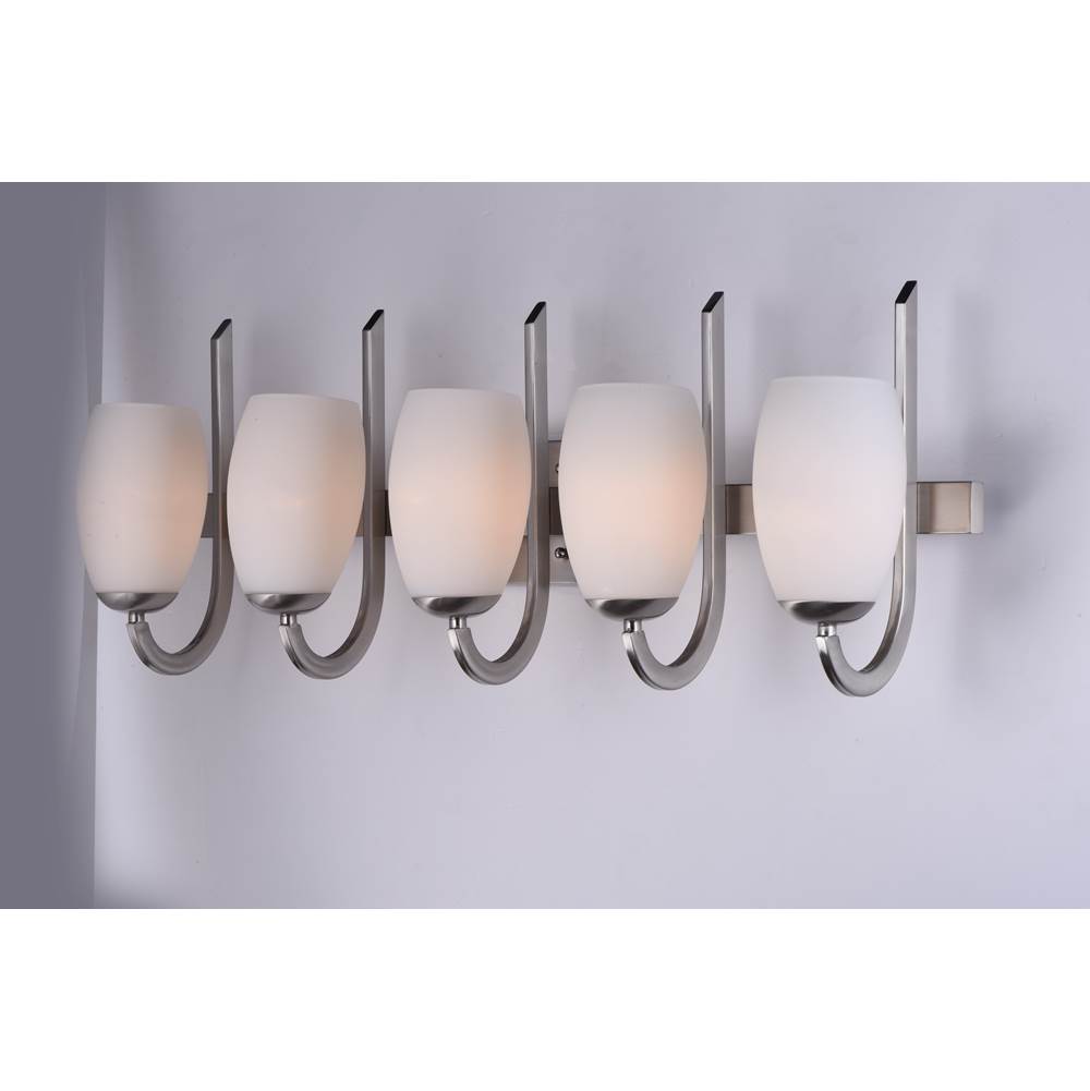 Maxim Lighting 21645SWSN Satin Nickel Taylor 5-light Bath Vanity Image 3