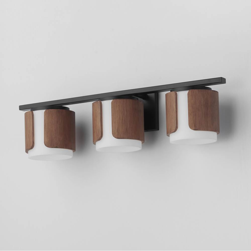 Maxim Lighting 21713SWWNBK Walnut,Black Draughtsman 3-light Bath Vanity Image 2