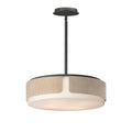 Maxim Lighting 21716SWNWDCHL Natural Wood,Charcoal Draughtsman 18'' Semi Flush Mount - Pendant Image 1