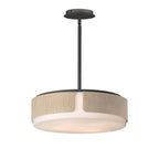Maxim Lighting 21716SWNWDCHL Natural Wood,Charcoal Draughtsman 18'' Semi Flush Mount - Pendant Image 1