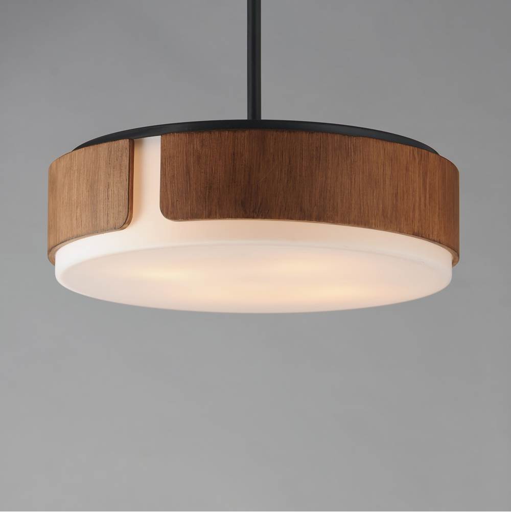Maxim Lighting 21716SWWNBK Walnut,Black Draughtsman 18'' Semi Flush Mount - Pendant Image 3