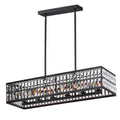 Maxim Lighting 21817BCBK Black Madeline 6-light Linear Pendant Image 1