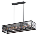 Maxim Lighting 21817BCBK Black Madeline 6-light Linear Pendant Image 1