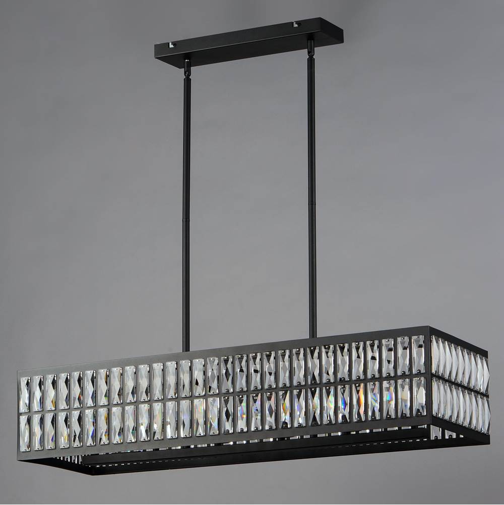 Maxim Lighting 21817BCBK Black Madeline 6-light Linear Pendant Image 3